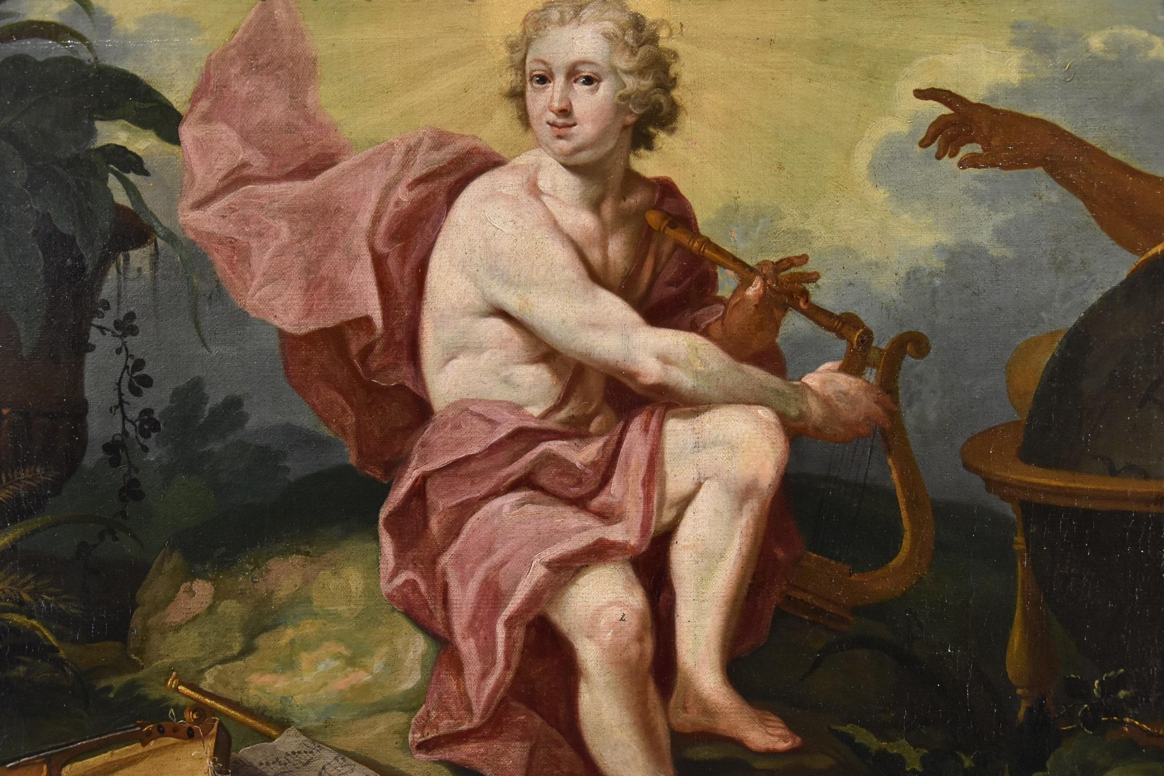 Allegory Triumph Of Art Over Time De Visch Paint 18th Century Oil on canvas Art  For Sale 8