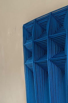 Blue Pillars, Contemporary Art, Textile Art, 21st Century