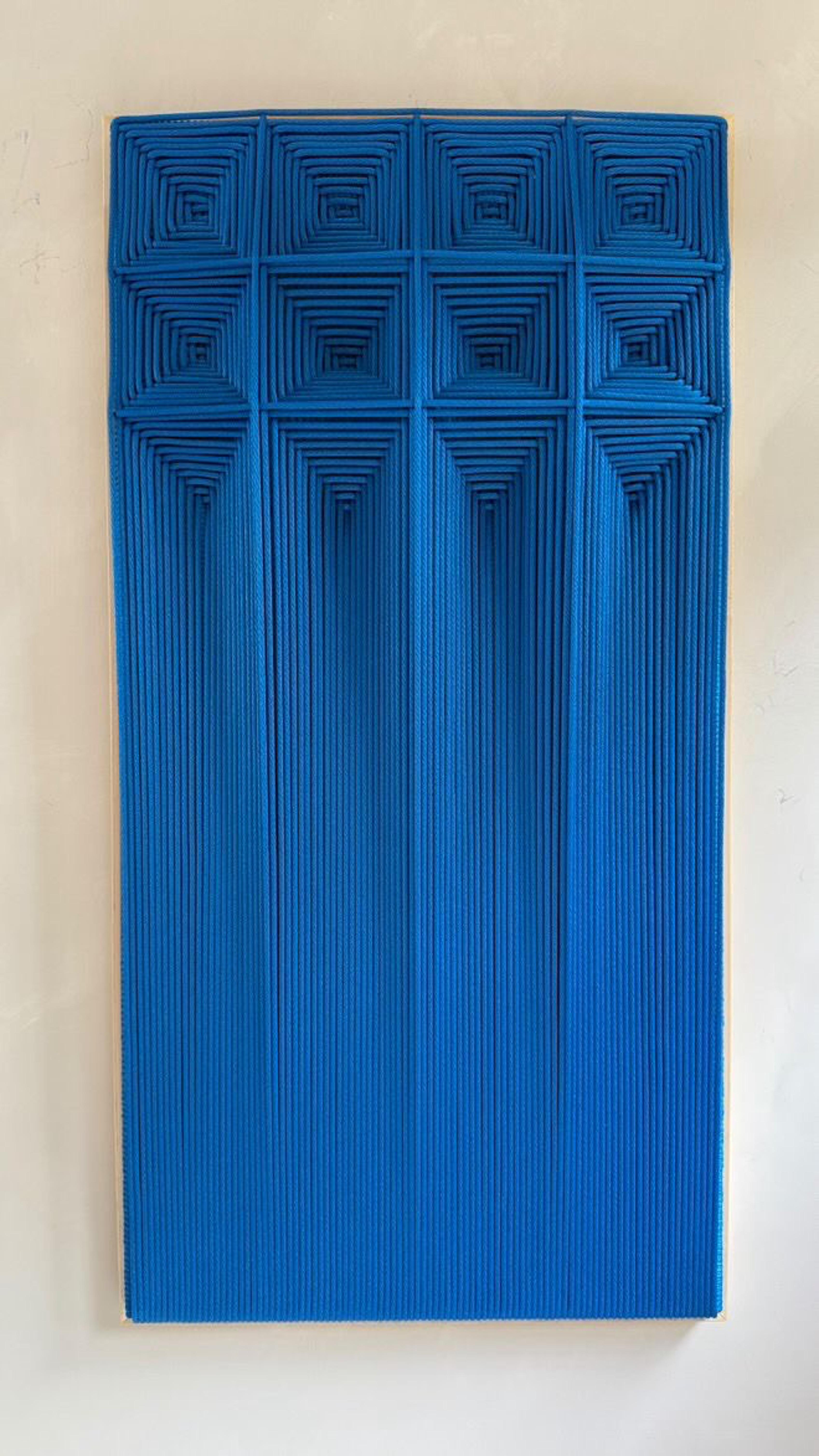 Piliers bleus, Art contemporain, Art textile, 21e siècle