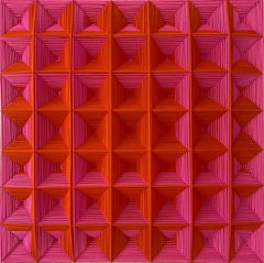 Grid Neon II, Contemporary Art, Textile Art, 21st Century