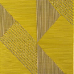Grid Yellow, Contemporary Art, Textilkunst, 21. Jahrhundert