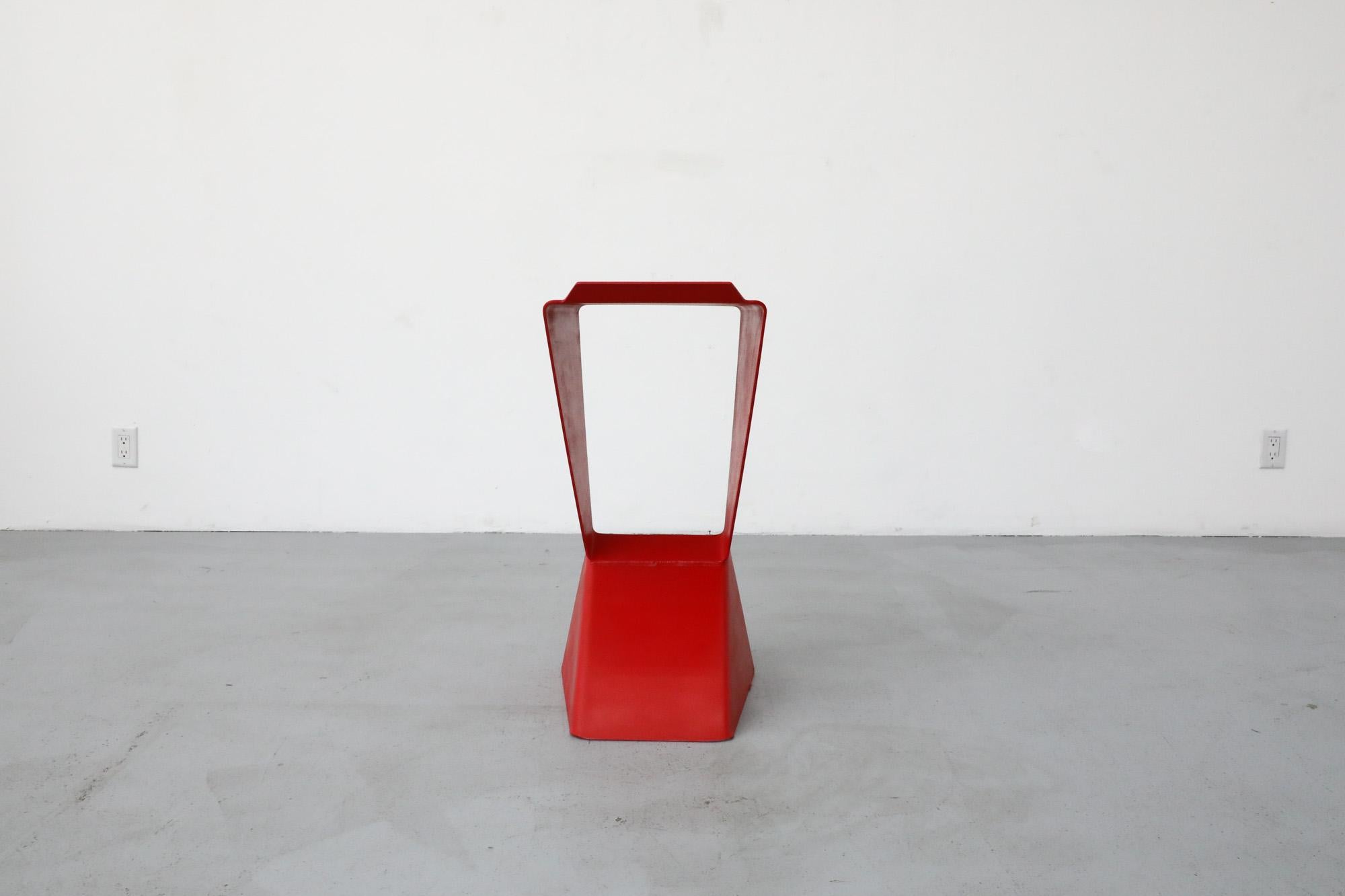 Tabouret de bar « Icon » peint en rouge de Matthias DeMacker pour B-Line Bon état à Los Angeles, CA