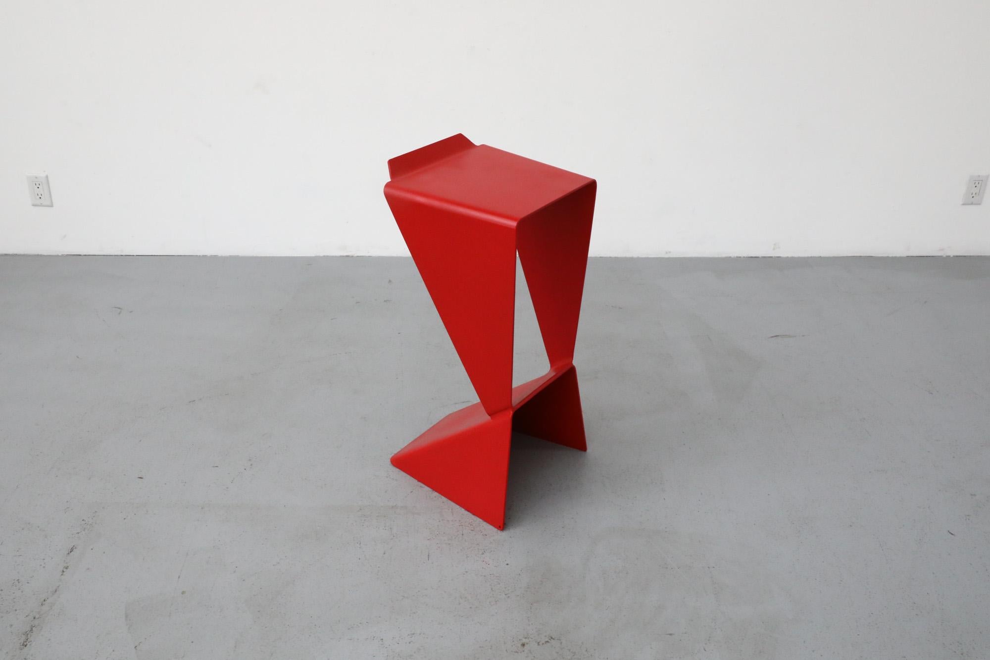 Métal Tabouret de bar « Icon » peint en rouge de Matthias DeMacker pour B-Line
