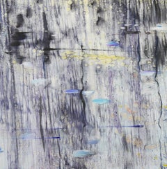 "Seerosen;" abstract painting of pond with water lilies and reflections