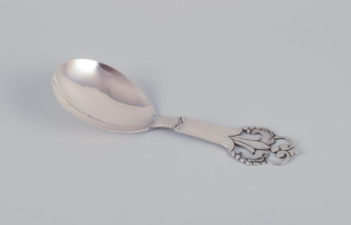 Mid-20th Century Matthiasen, Danish silversmith. Classic style. Serving spoon in 830 silver. For Sale