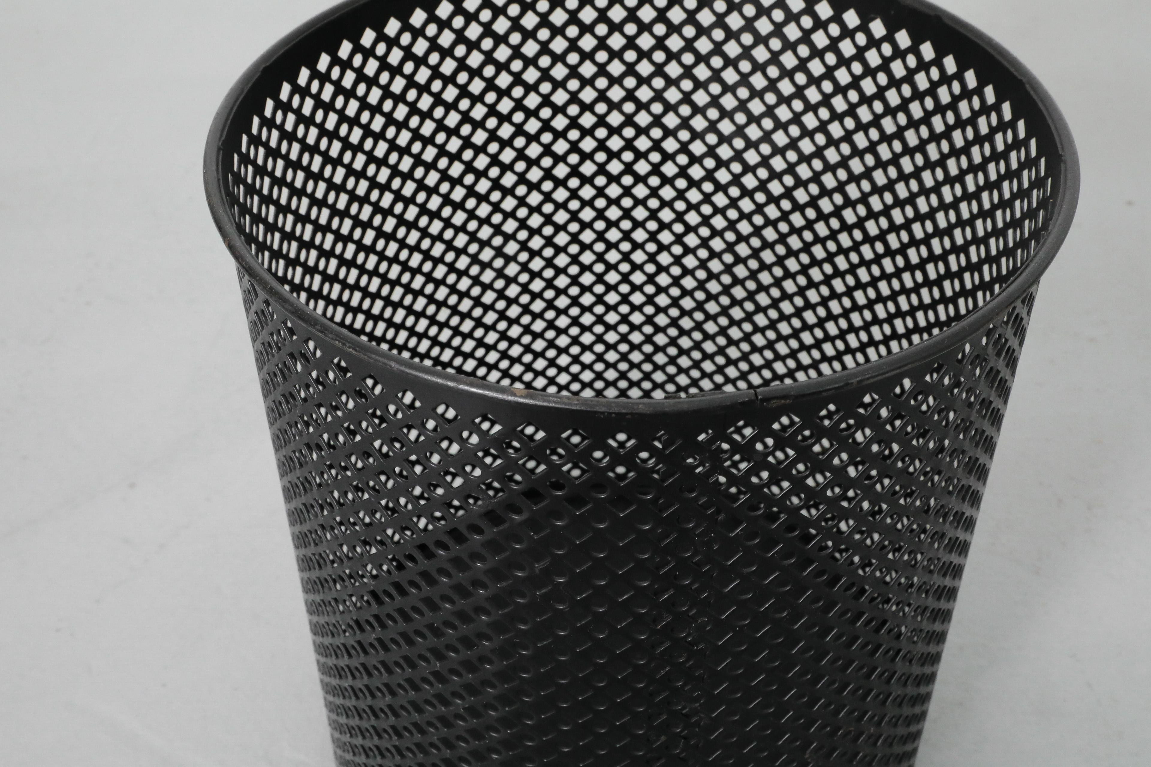 Matthieu Mategot for Artimeta (attr) Black Enameled Waste Basket 6