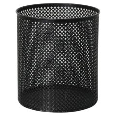 Retro Matthieu Mategot for Artimeta (attr) Black Enameled Waste Basket