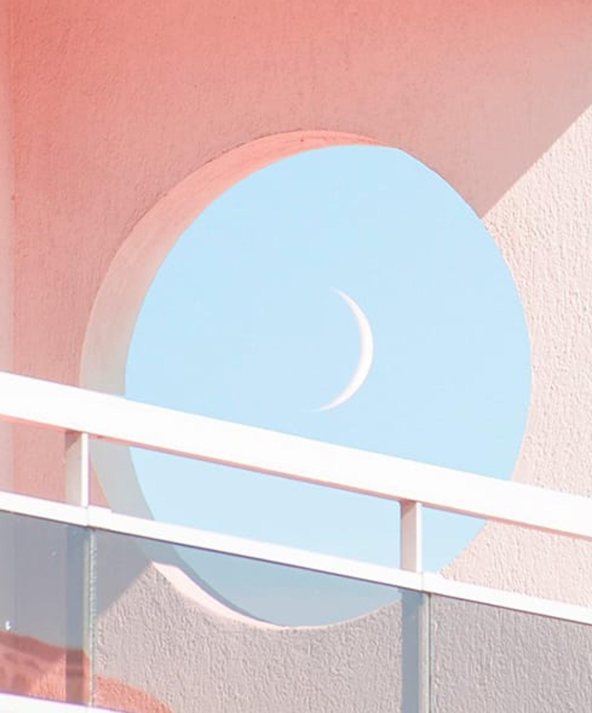 Travel/Happiness III by Matthieu Venot - Photography, pastel colours, pink, moon For Sale 2
