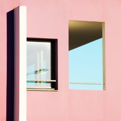 Untitled II de Matthieu Venot - Photographie abstraite, architecture, mur rose