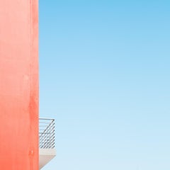 Untitled X by Matthieu Venot - Colour photography, architecture, pink, blue sky