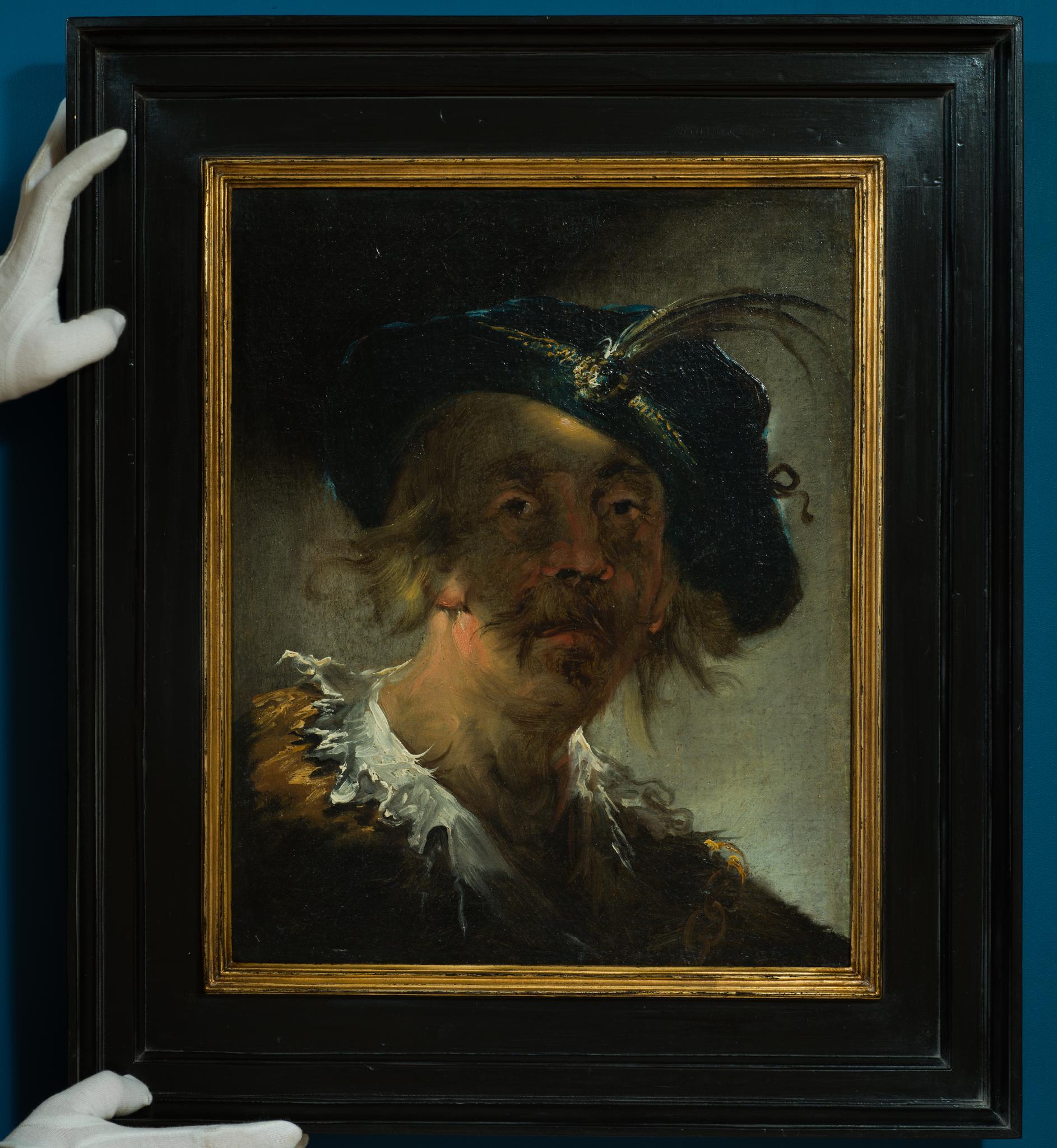 Portrait of a Man – A Dramatic Study in Light and Expression - Old Masters Painting by Matthäus (Matthias) Loder 