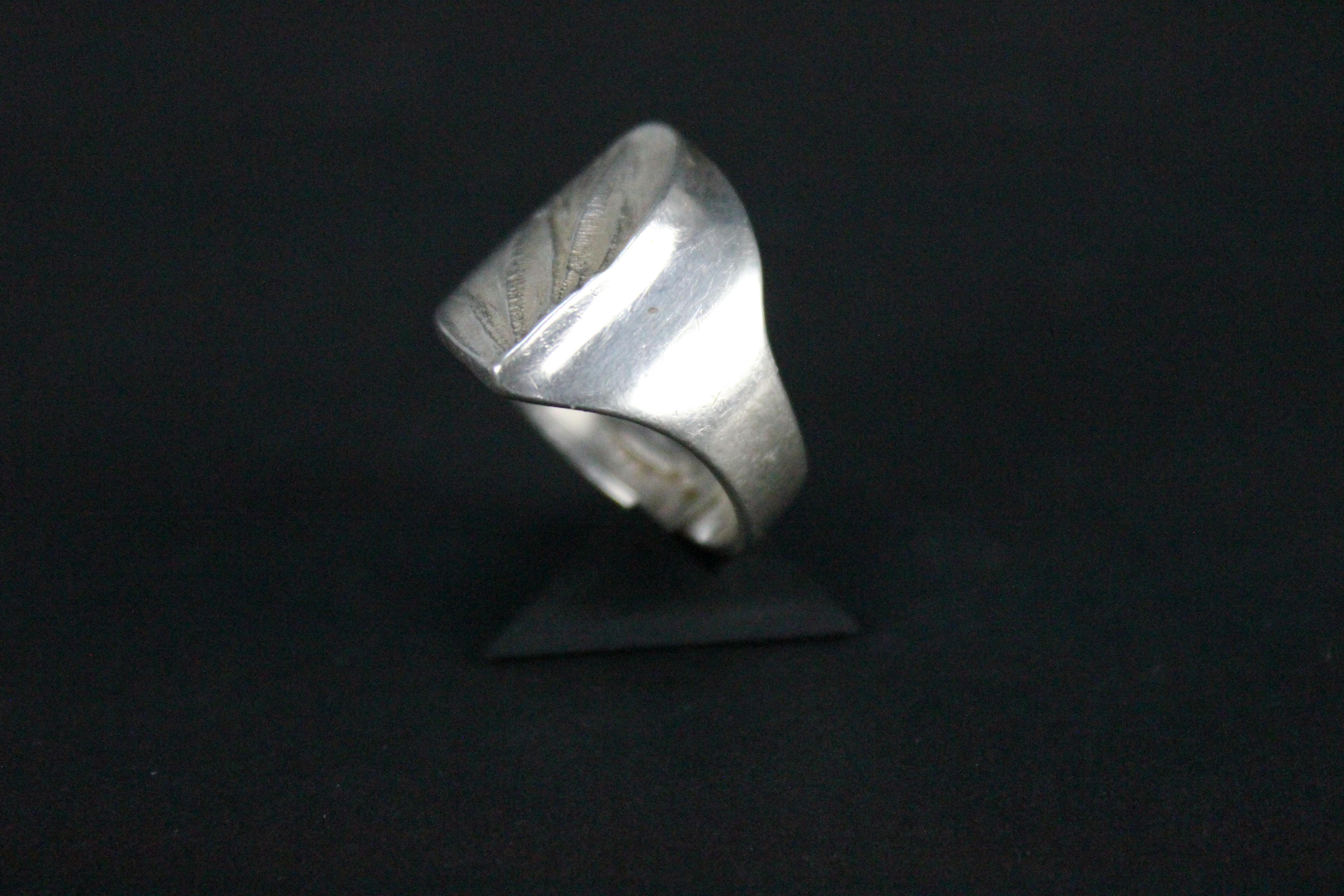 Modernist Matti Hyvärinen Turku Finland 1960s Sterling Silver Ring