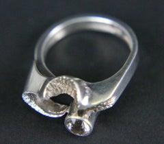 Matti Hyvärinen Turku Finland 1976 Sterling Silver Rock Crystal Ring
