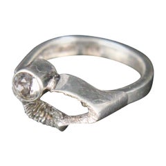 Matti Hyvärinen Turku Finland 1976 Sterling Silver Rock Crystal Ring