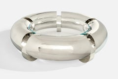 Mattia Bonetti, Coffee Table, Nickel-plated Bronze, Glass, France, 2010