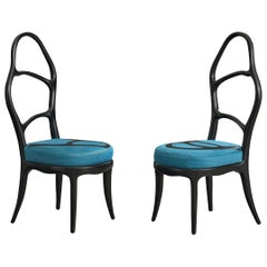 Mattia Bonetti, Side Chairs, Aluminum, Hide, Italy, 2009