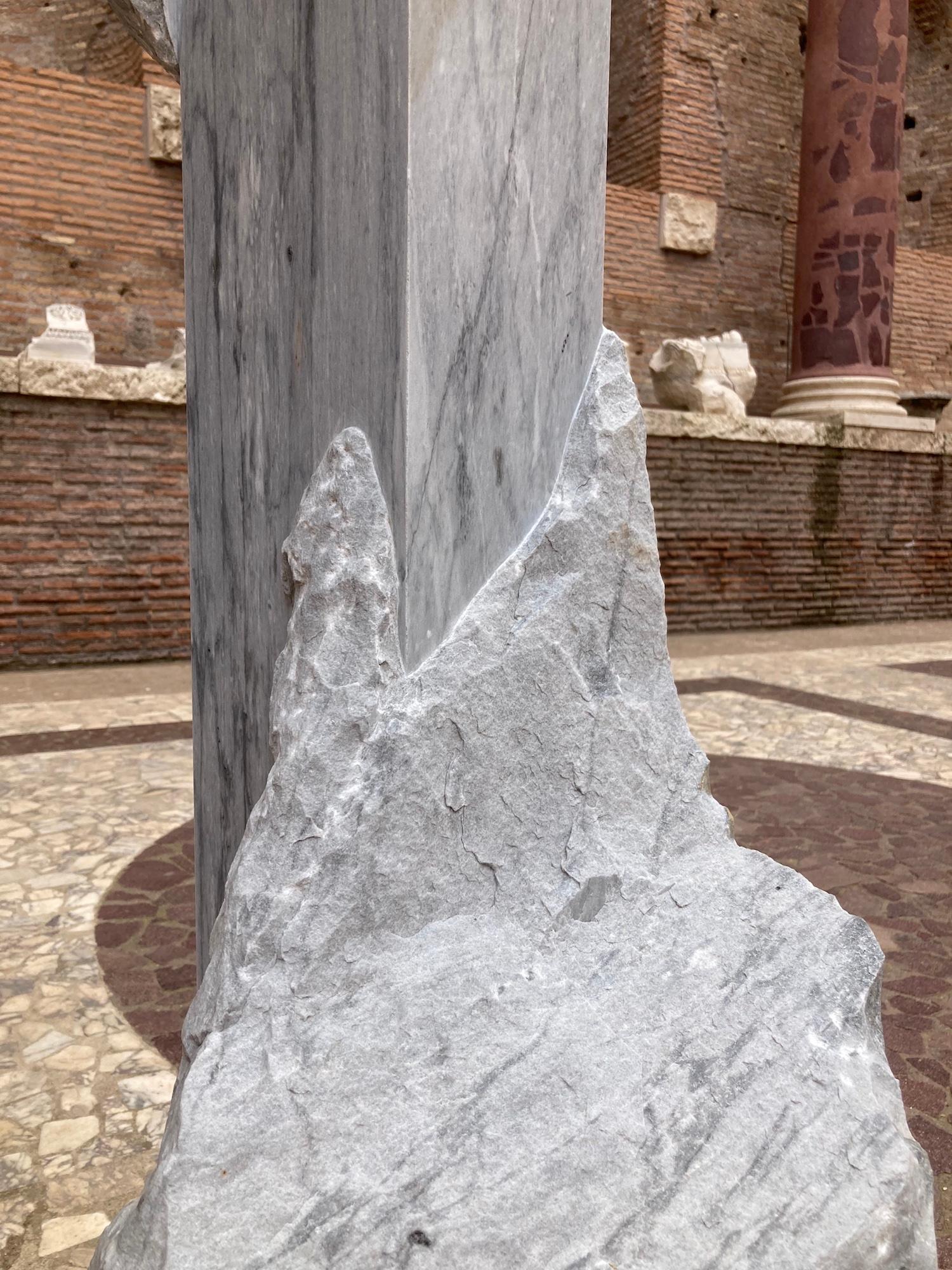 Korè-Bardiglio by Mattia Bosco - Monumental sculpture, marble, Rome exposition For Sale 10