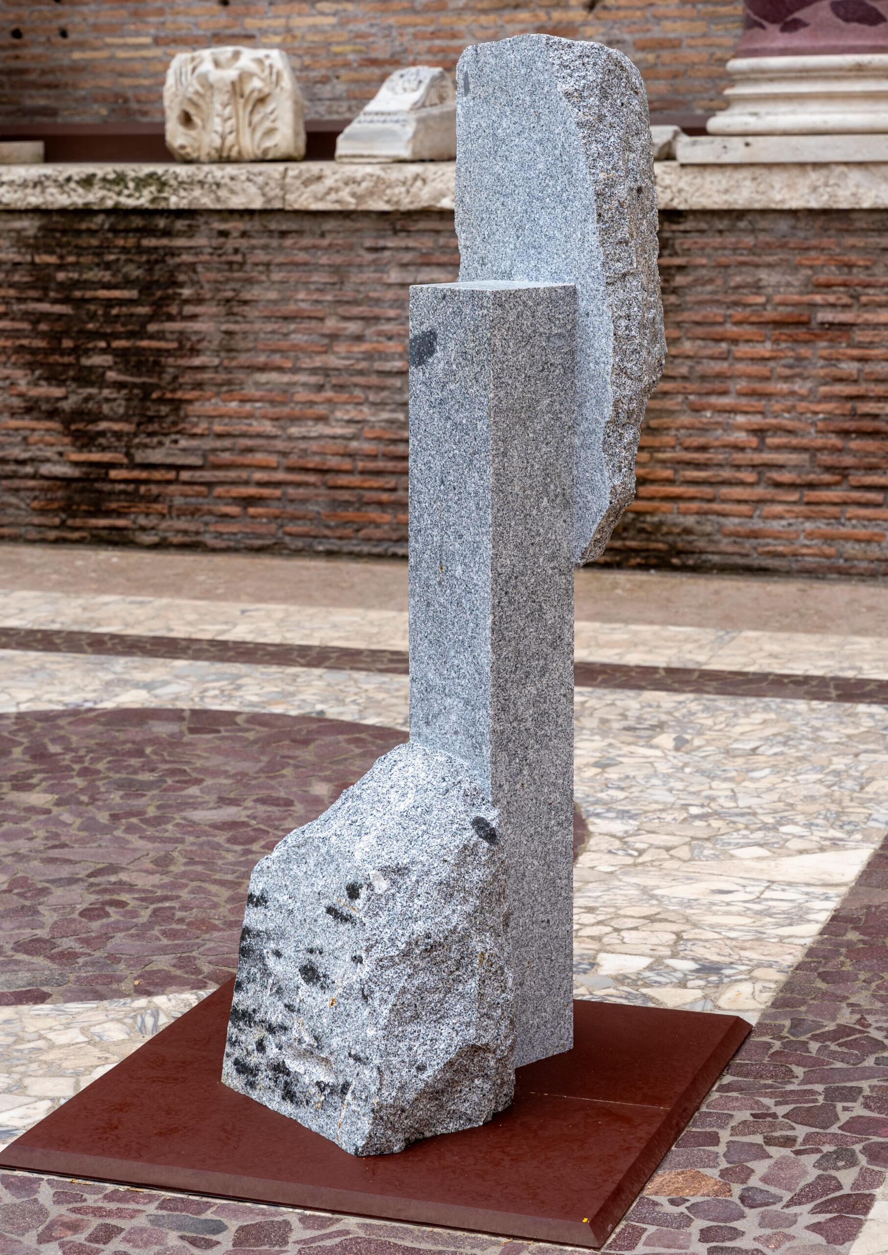 Korè-Elba granite is a unique monumental sculpture by contemporary artist Mattia Bosco. This sculpture is made of Elba granite, dimensions are 176.5 × 48 × 88.5 cm (69.5 × 18.9 × 34.8 in). 

This piece is a part of a collection of twelve sculptures,