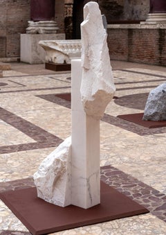 Korè-Michelangelo statuary, 69-in High Marble Abstract Sculpture, Outdoor Art
