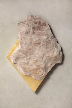 Sezione Aurea 2024-009 by Mattia Bosco - Escultura mural, mármol, pan de oro, roca