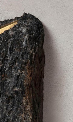 Sezione Aurea 2024-020 by Mattia Bosco - Wall sculpture, marble, gold leaf