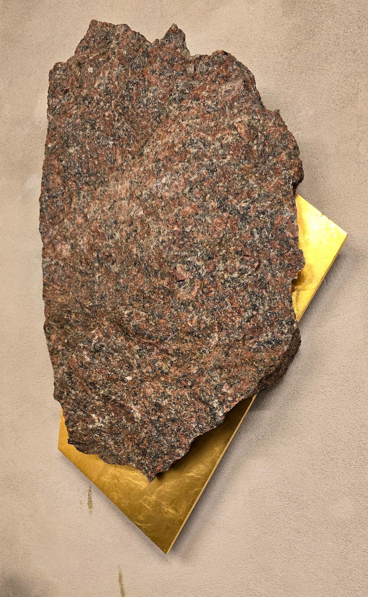 Sezione Aurea 78 de Mattia Bosco - Escultura mural, mármol, pan de oro, abstracta en venta 10