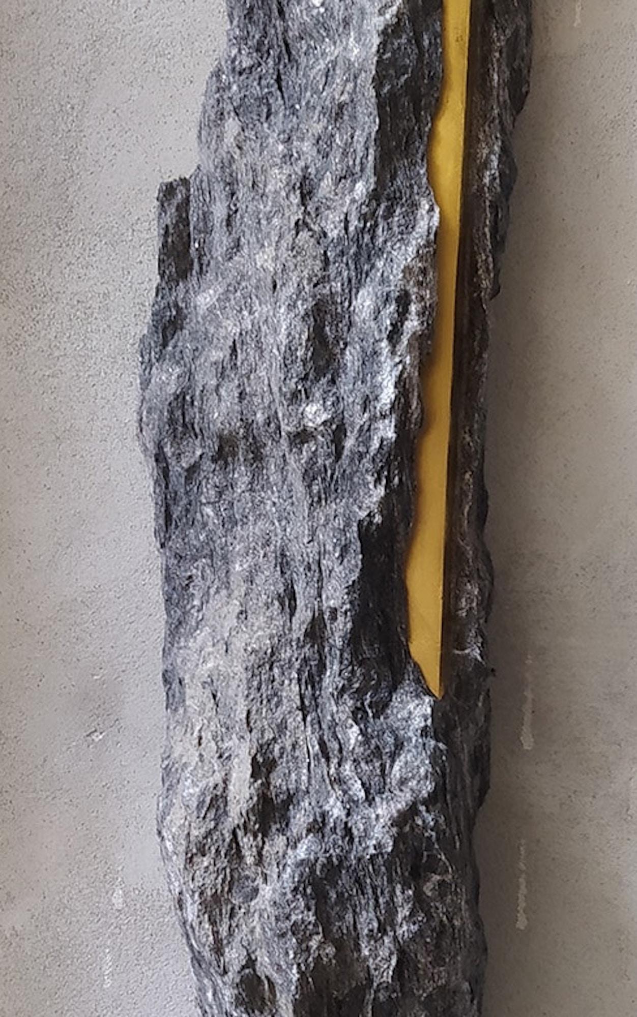 Sezione Aurea - A13 by Mattia Bosco - Abstract sculpture, gold leaf & marble 4