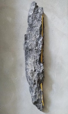 Sezione Aurea - A13 by Mattia Bosco - Abstract sculpture, gold leaf & marble