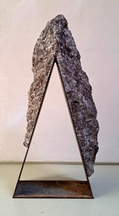 Stonegate 8 by Mattia Bosco - Abstract sculpture, Palissandro marble, grey tones