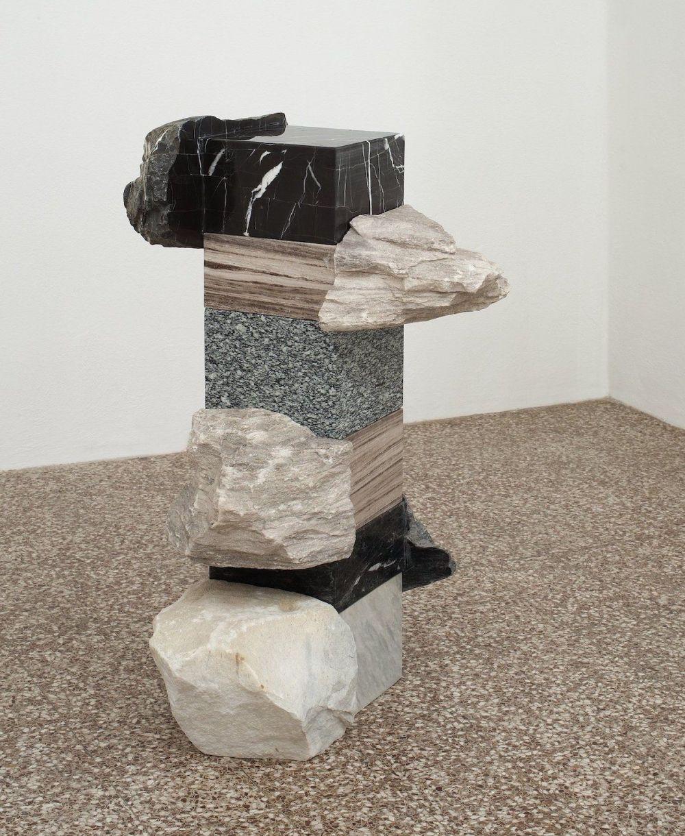 Untitled I, Palissandro by Mattia Bosco - Abstract stone sculpture, marble For Sale 2