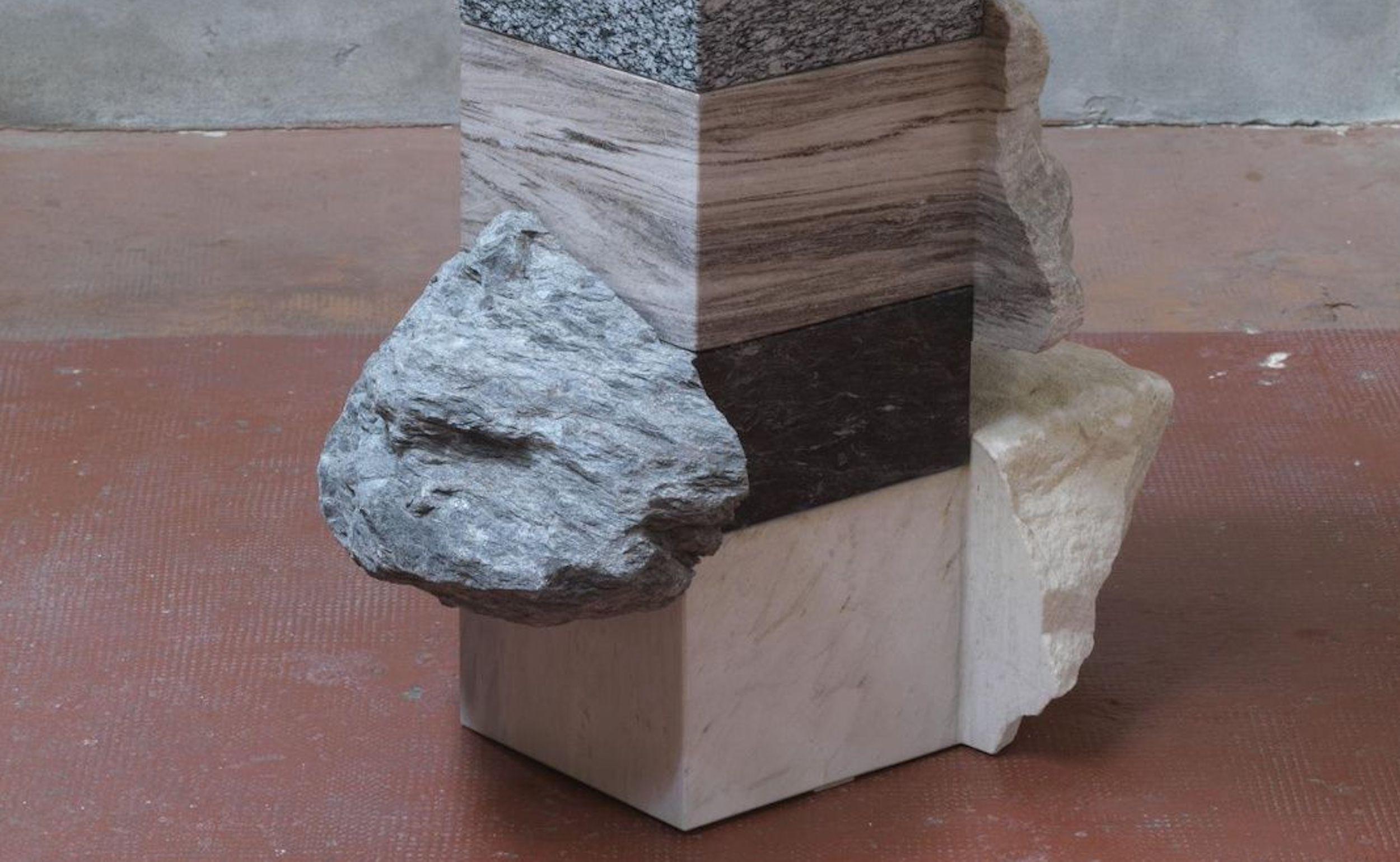 Untitled I, Palissandro by Mattia Bosco - Abstract stone sculpture, marble For Sale 3
