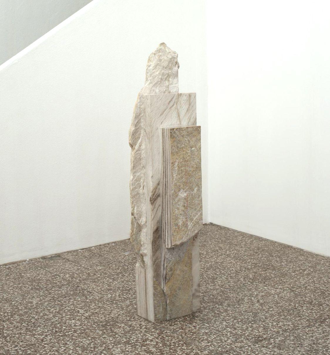 Untitled II, Palissandro is a unique sculpture by contemporary artist Mattia Bosco. This sculpture is made of Palissandro marble, dimensions are 142 × 46 × 35 cm (55.9 × 18.1 × 13.8 in). 

The process used by the artist is significantly different