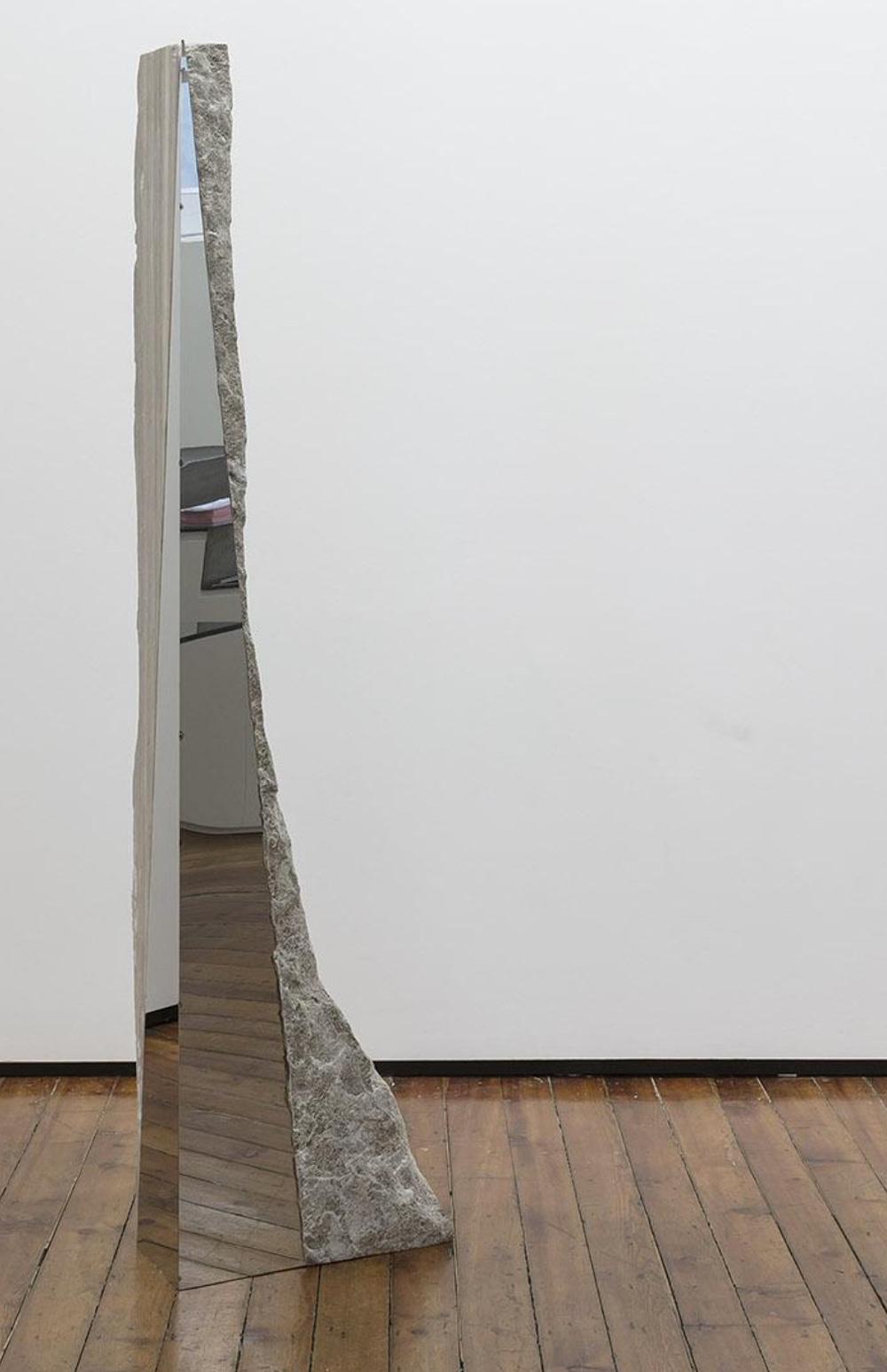 Untitled IV is a unique sculpture by contemporary artist Mattia Bosco. This sculpture is made of Palissandro marble and stainless steel, dimensions are 173 × 43 × 22 cm (68.1 × 16.9 × 8.7 in). 
This sculpture is a unique piece and comes with a