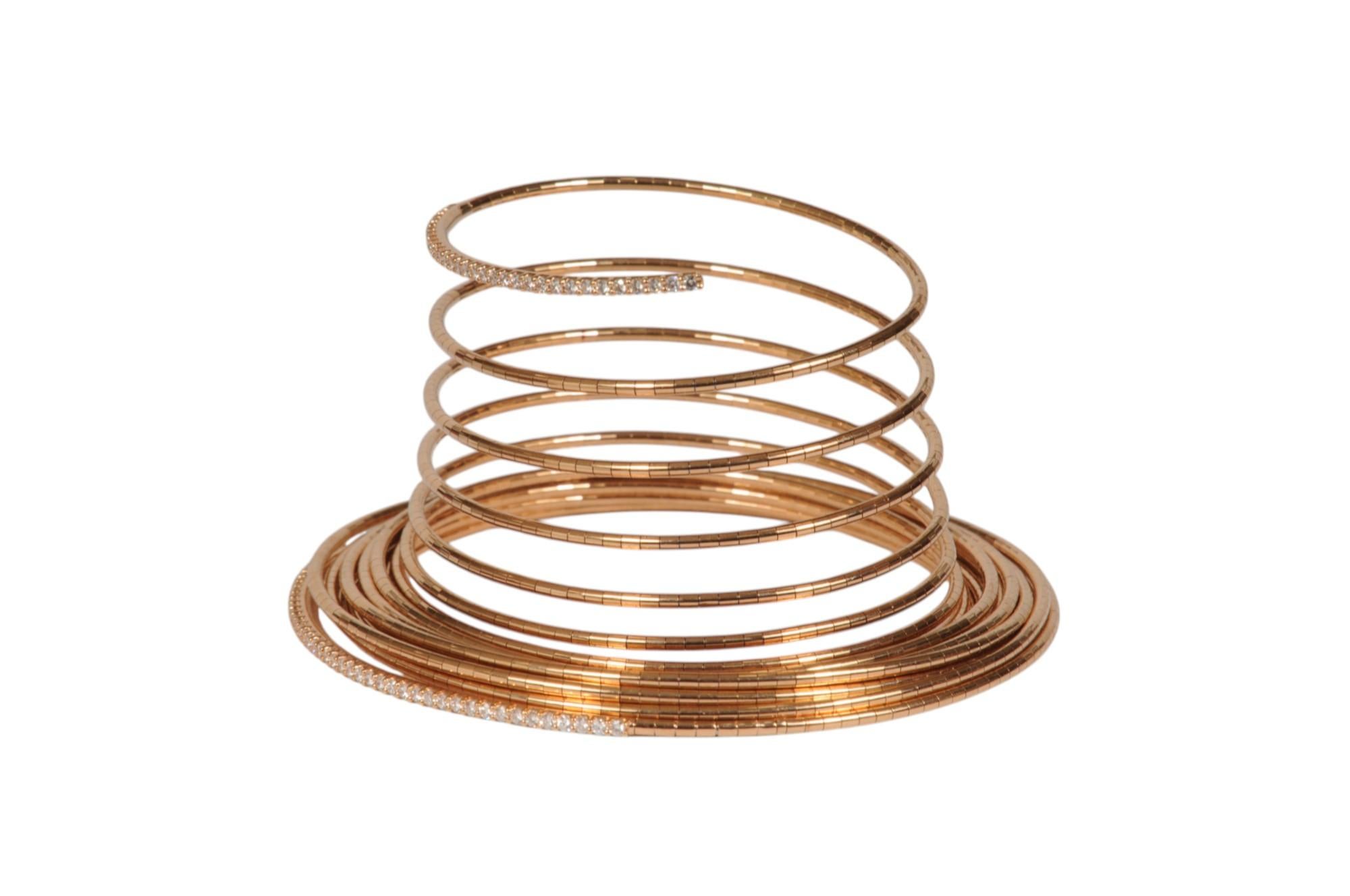 Mattia Cielo Bracciale LJW R348-PM Oro Rosa Diamanti Bianchi 1.1Ct 18 Righe in vendita 3