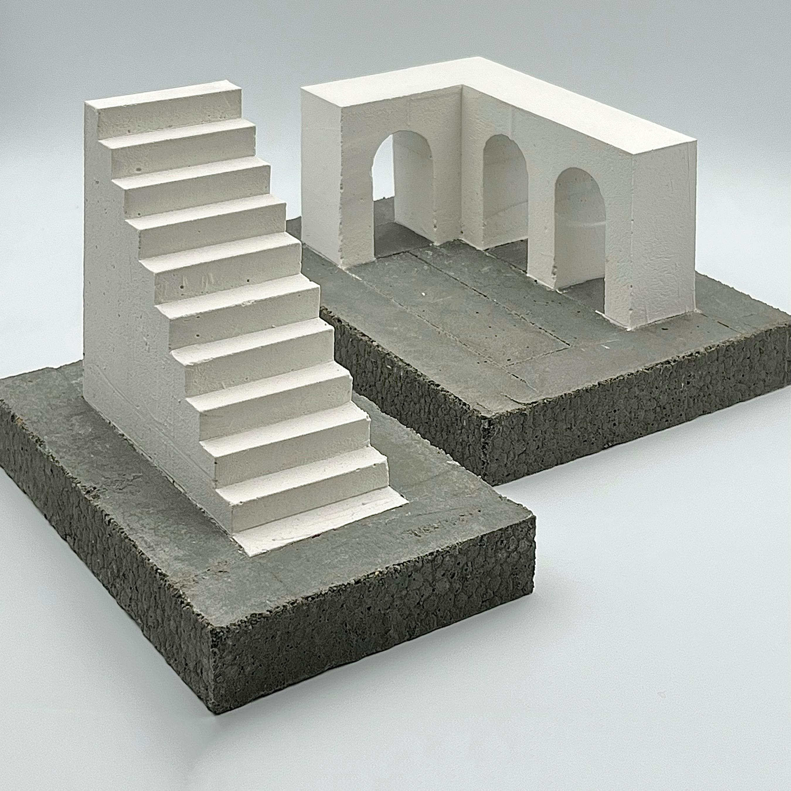 Architektonische Skulptur aus Beton und Gips, 2025 - 'Aqueduc' im Angebot 6