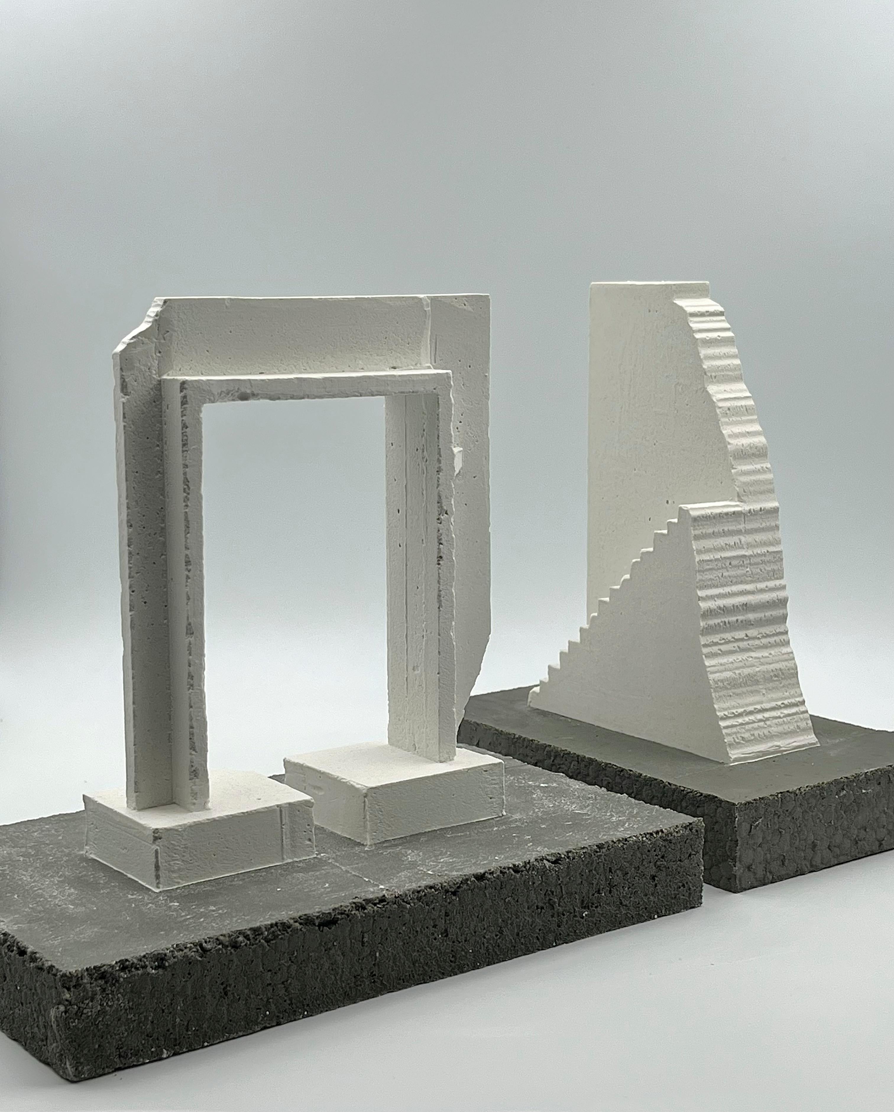 Sculpture d'escalier architecturale en béton et plâtre, 2021 - « Notre » en vente 5