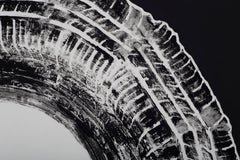 'Flat Layers  Black' Conceptual Painting, Tire Tread Print