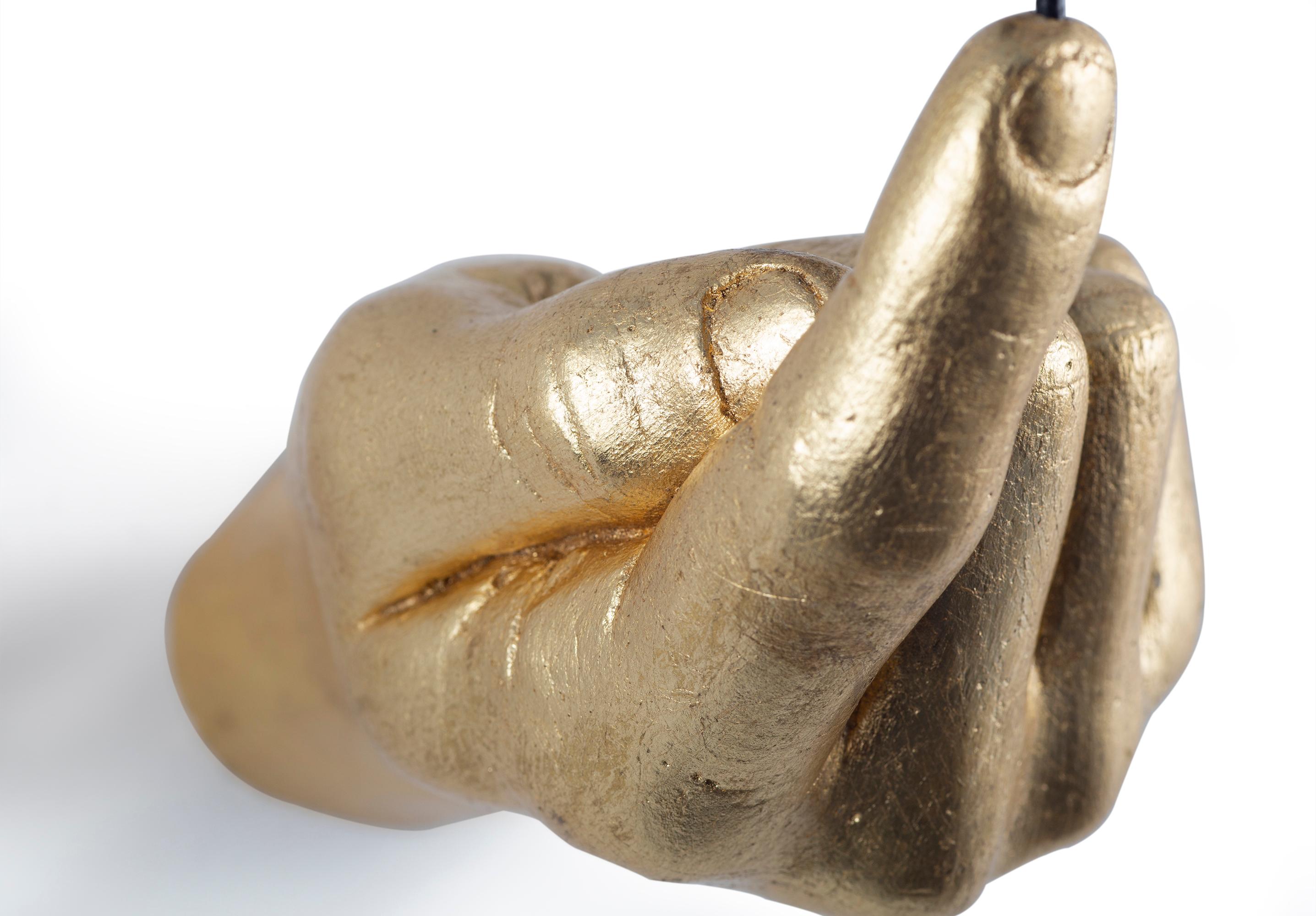 The Weight of Man in Olympus - Abstract Sculpture Nero di Mattia Novello