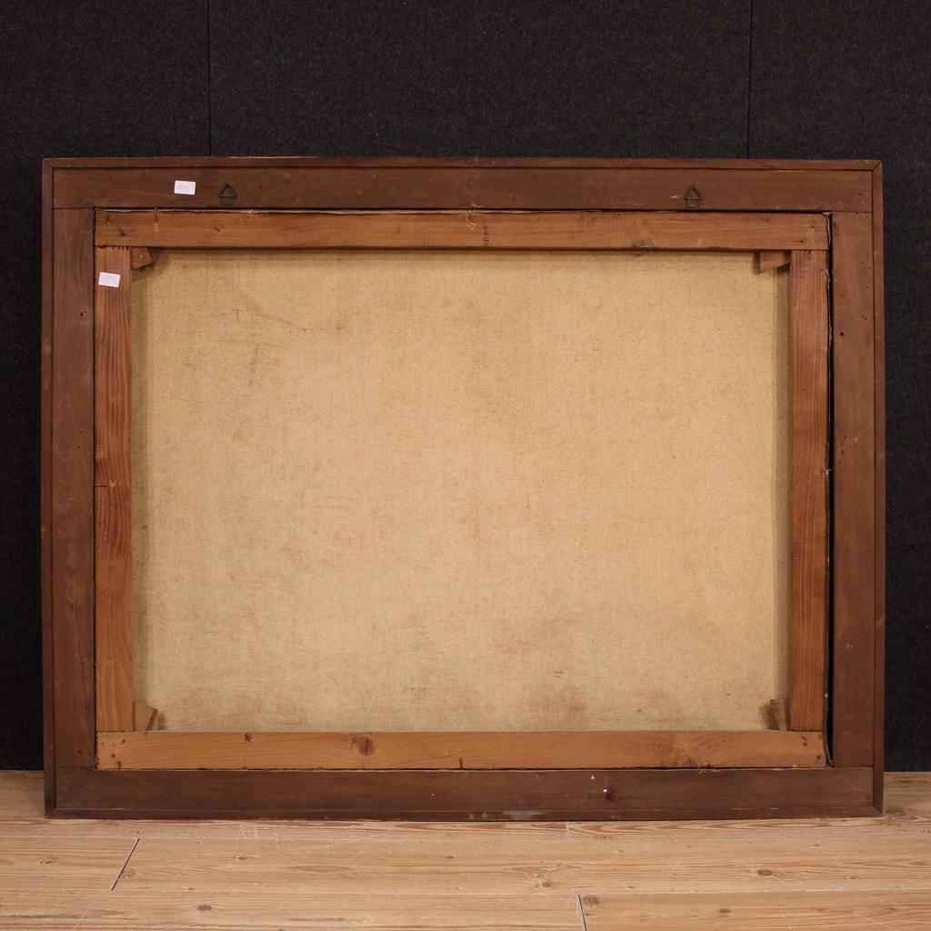 20. Jahrhundert Öl auf Leinwand Signiert Mattia Traverso Innenszene Gemälde, 1930 im Angebot 8
