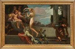 Mattia Traverso - Genoese 20th century mythological painting - Nymphs