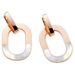 Mattioli Aruba, boucles d'oreilles en or rose 18 carats et nacre