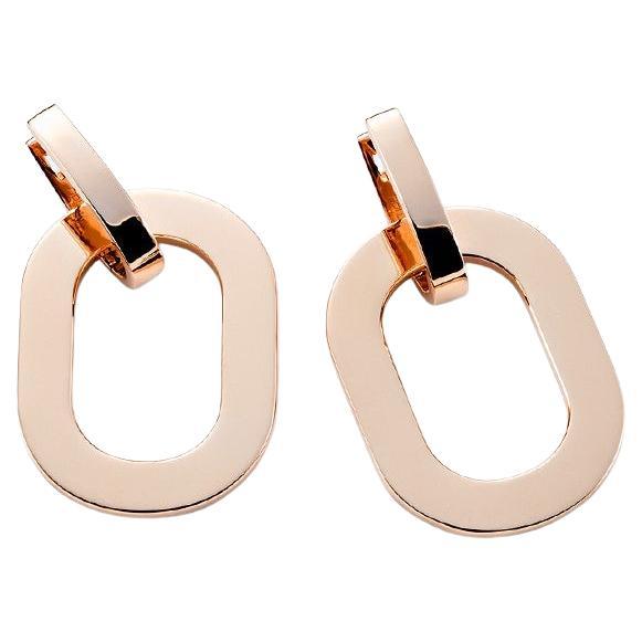 Contemporaneo Orecchini Mattioli Aruba in oro rosa 18 carati e pavé di diamanti in vendita
