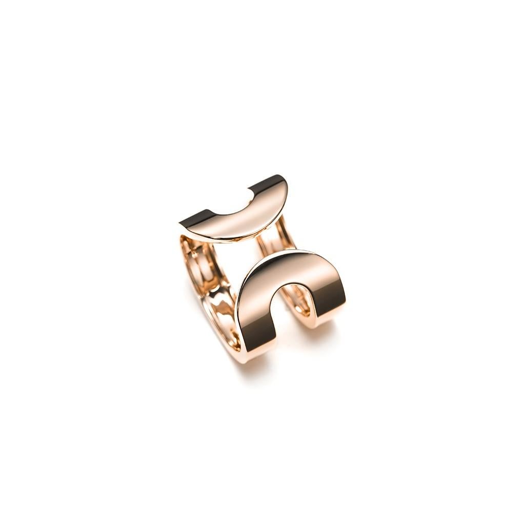 For Sale:  Mattioli Aruba Ring in Rose Gold and  brown Diamonds 10
