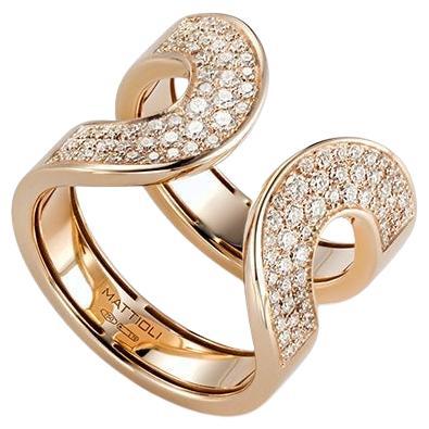 Mattioli Aruba Ring in Rose Gold and  brown Diamonds