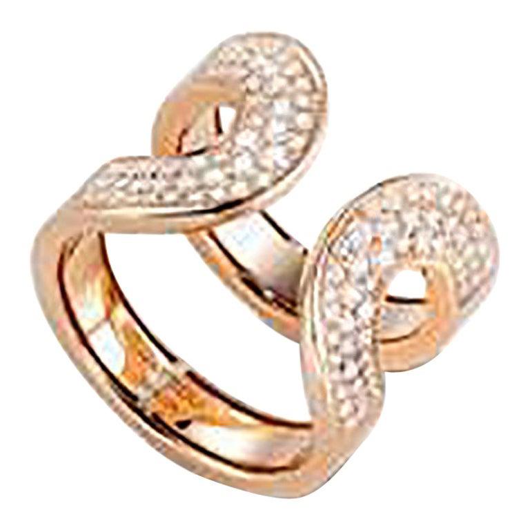 Mattioli Aruba Ring in Rose Gold and White Diamonds