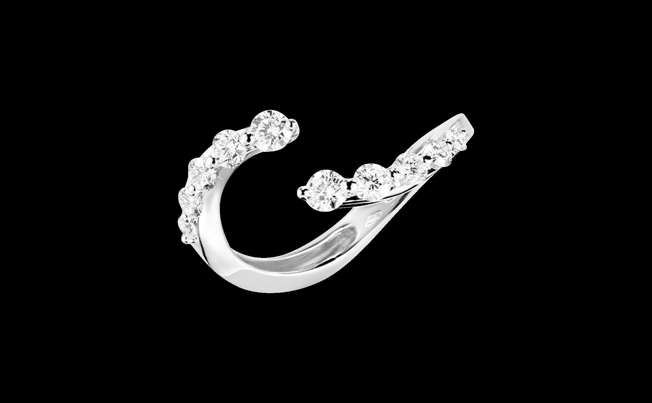 For Sale:  Mattioli Aspis Band Ring in White Gold and White Diamonds 6