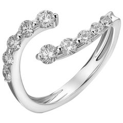 Mattioli Aspis Band Ring in White Gold and White Diamonds