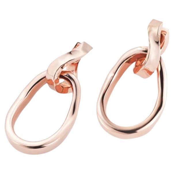 Mattioli Aspis Collection'S Ohrringe aus gehämmertem Roségold im Angebot