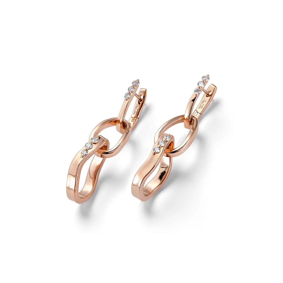 Mattioli Boucles d'oreilles Aspis Gocce en or rose 18 carats
Boucles d'oreilles en or rose 18k martelé et diamants blancs 0,87 ct.
Produits disponibles sur demande en 
or jaune ou or blanc
Longueur 38 mm 
Temps de production 4-5 semaines

COLLECTION