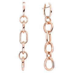 Pendientes Gocce Colección Aspis de Mattioli en oro rosa de 18 quilates